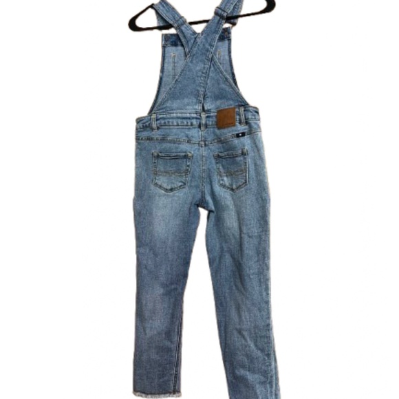 Lucky Brand Big Girls Light Wash Blue Denim Overalls Sz-12 - Picture 6 of 7